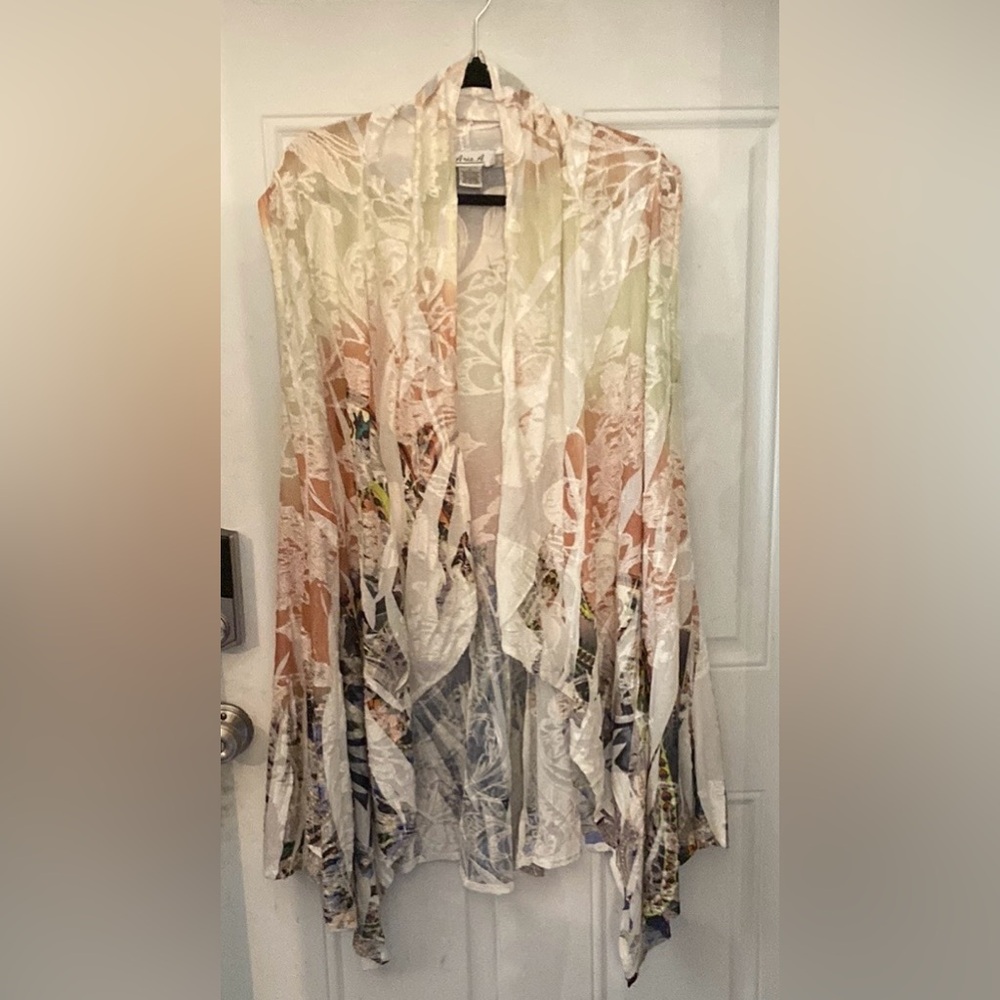 Aris A. Waterfall Velvet Burnout Kimono